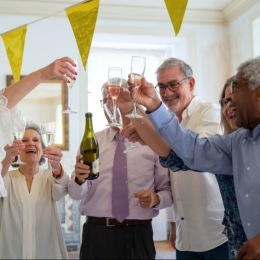 The essence of exceptional living people cheering and drinking